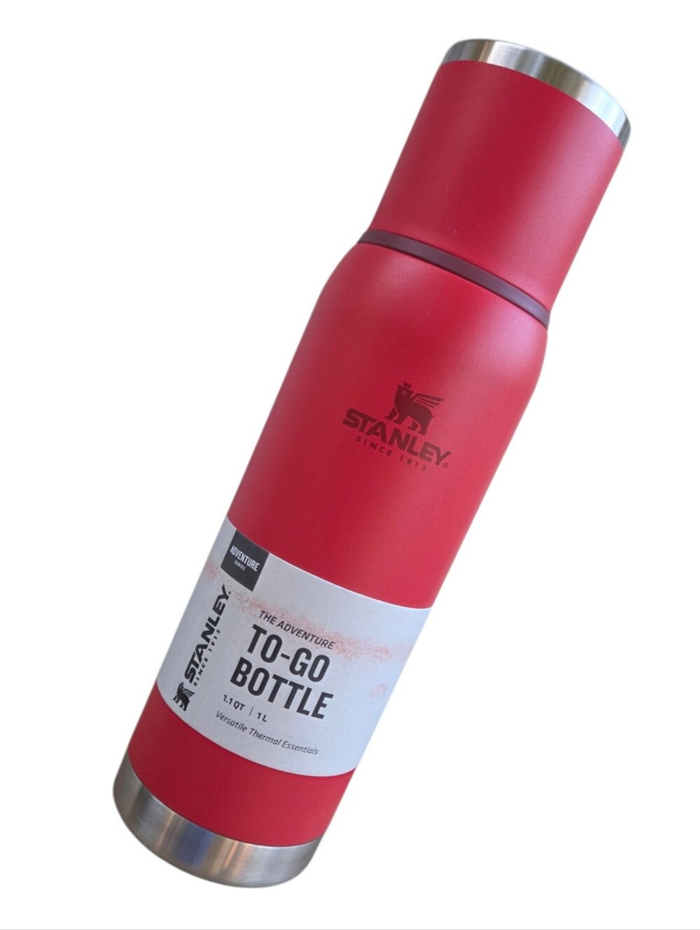 Stanley - NEW Adventure To-Go Bottle in "Chili Red" w/Stainless Steel Contrasts
